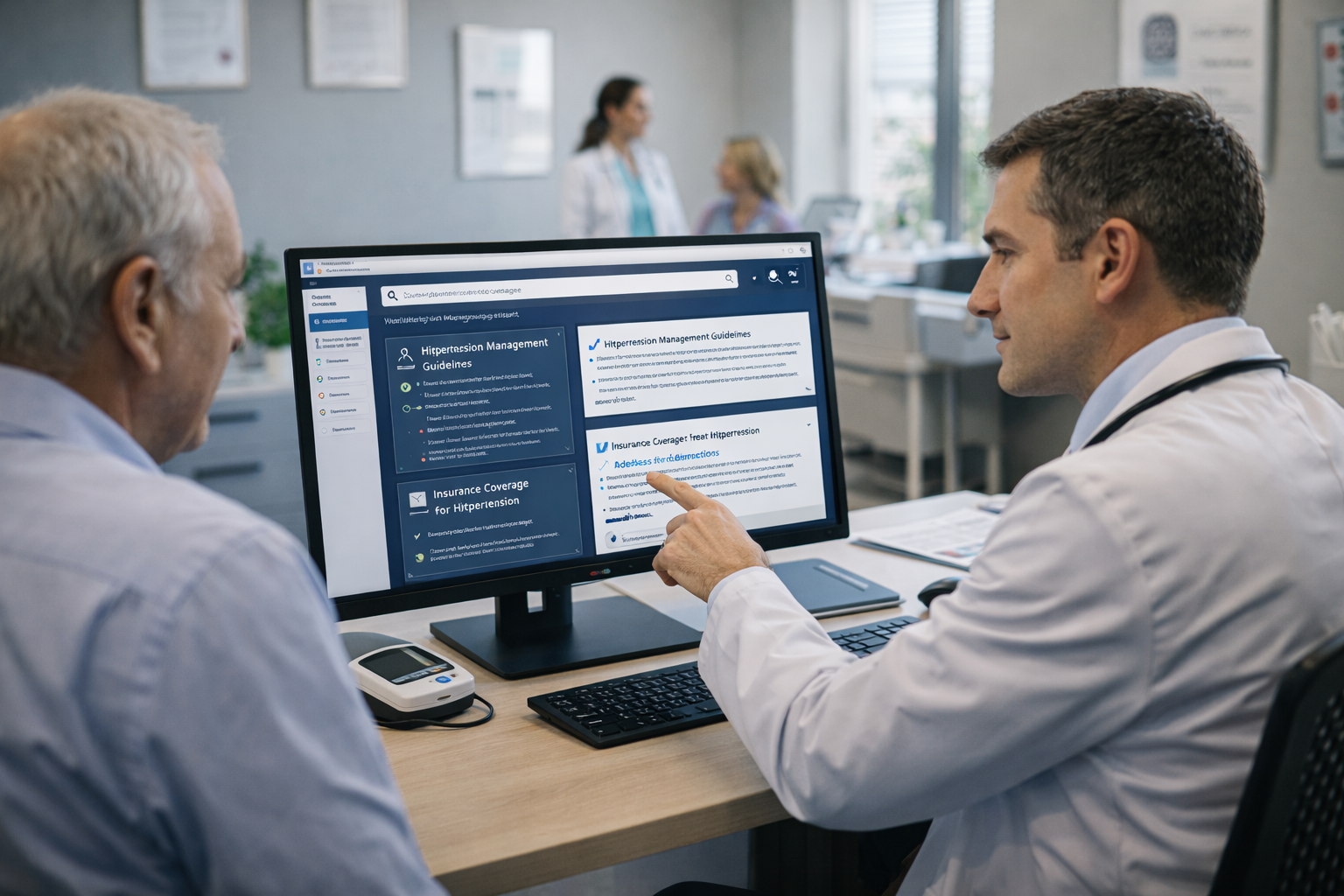 Centros Médicos: Información sobre protocolos instantánea durante la consulta con el paciente